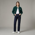 Deep Green Dream Varsity Letterman Jacket