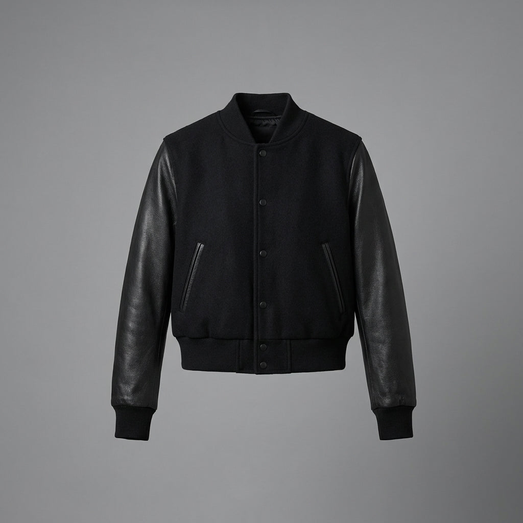 Edge Black Women’s Leather Varsity Jacket