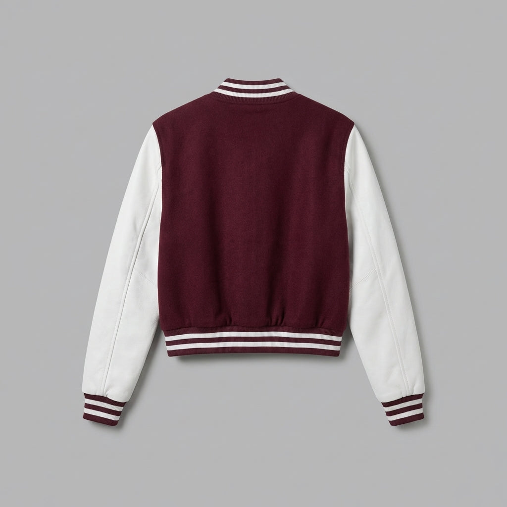 Elite Maroon & White Varsity Jacket