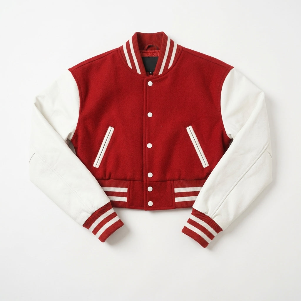 Elite Red & White Varsity Jacket