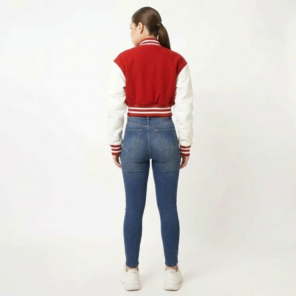 Elite Red & White Varsity Jacket