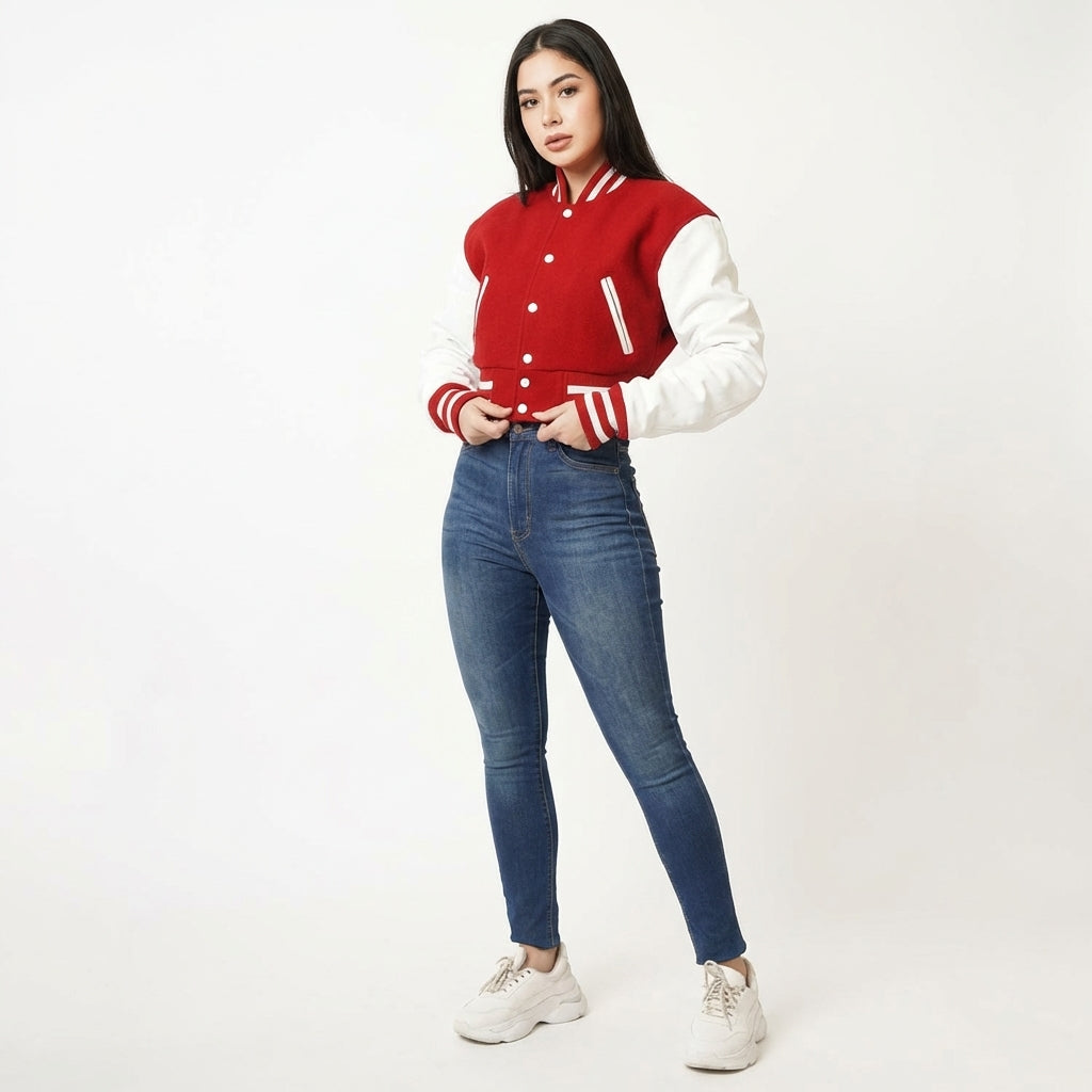 Elite Red & White Varsity Jacket
