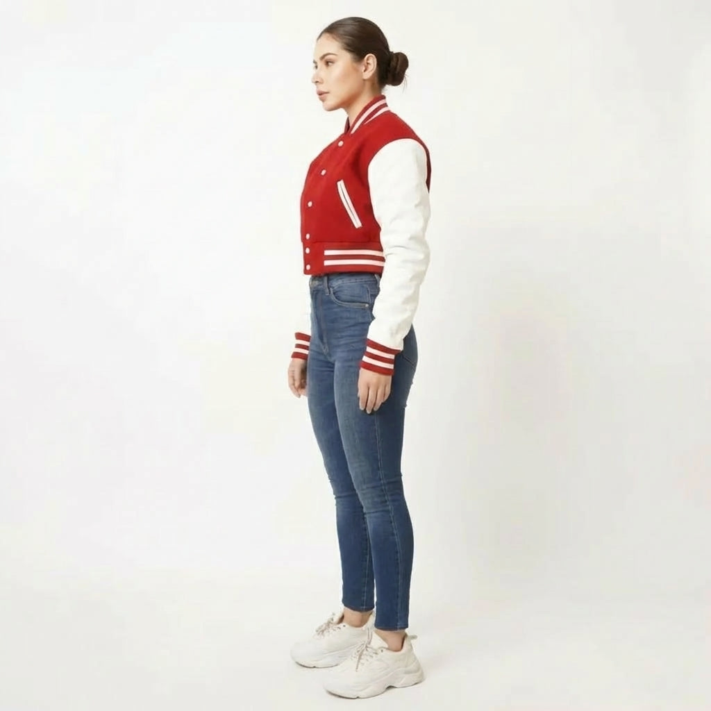 Elite Red & White Varsity Jacket