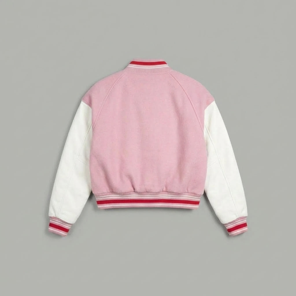 Elite Women’s Pink & White Varsity Jacket