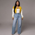 Yellow & White Elite Women’s Varsity Jacket