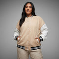 Beige Bliss Women’s Varsity Jacket
