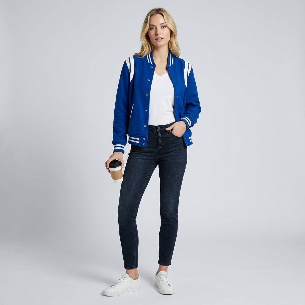 Arctic Blue Women’s Varsity Jacket