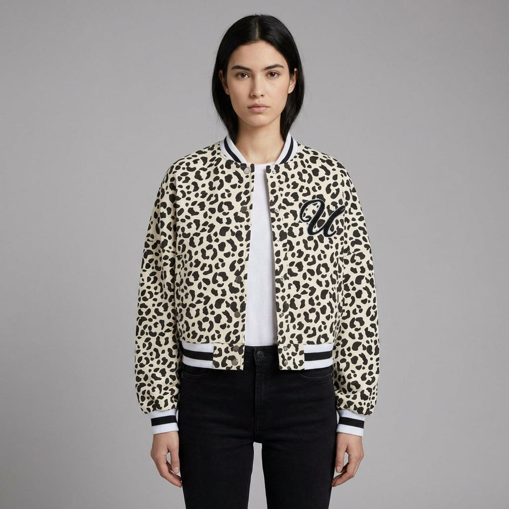 Printed Women’s Street Style Varsity Jacket