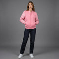 Bubblegum Dream Pink Varsity Jacket for Women