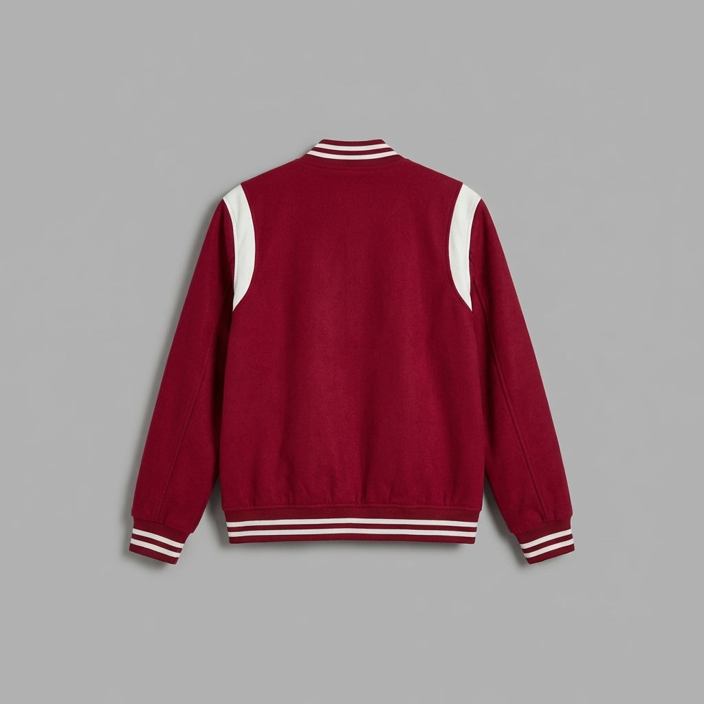 Fire Red Classic Varsity Letterman Jacket
