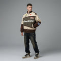Men’s Varsity Baseball Bomber Jacket – Vintage Cotton Racing Streetwear with Pocket