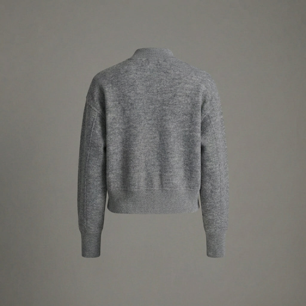 Grey Wave Modern Varsity Letterman Jacket