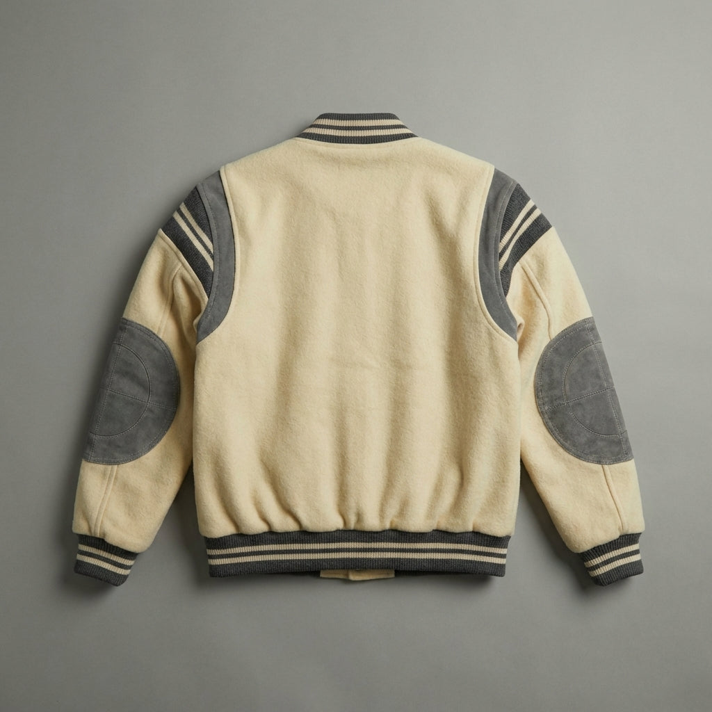 Grey & Cream Women’s Varsity Jacket