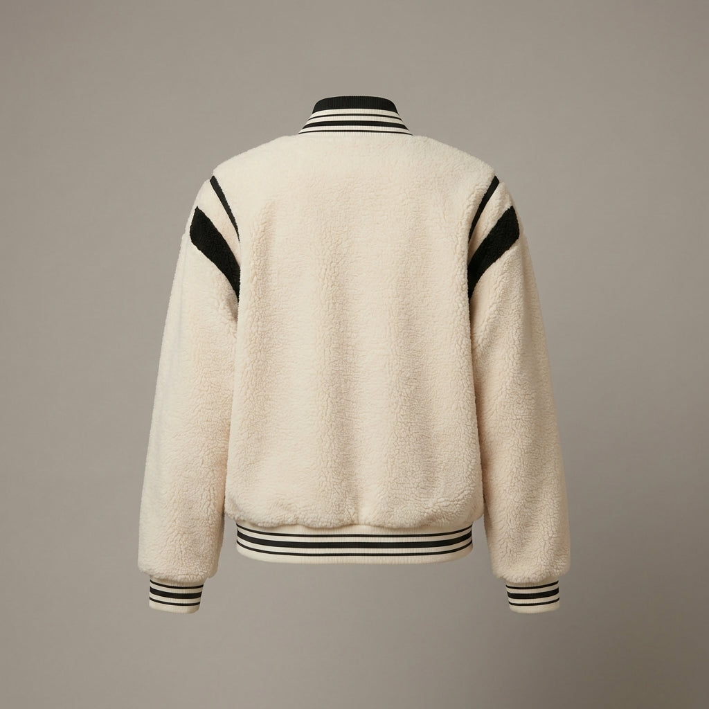 Ivory Edge Varsity Jacket