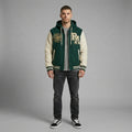 Men’s Hooded Varsity Jacket – Casual Letterman Streetwear Style