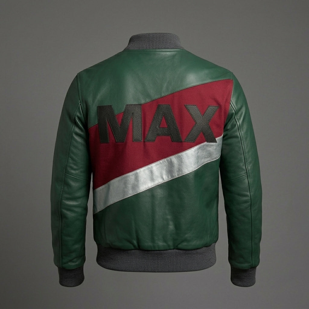 Men’s Varsity Jacket with MAX Logo – Retro Streetwear Style