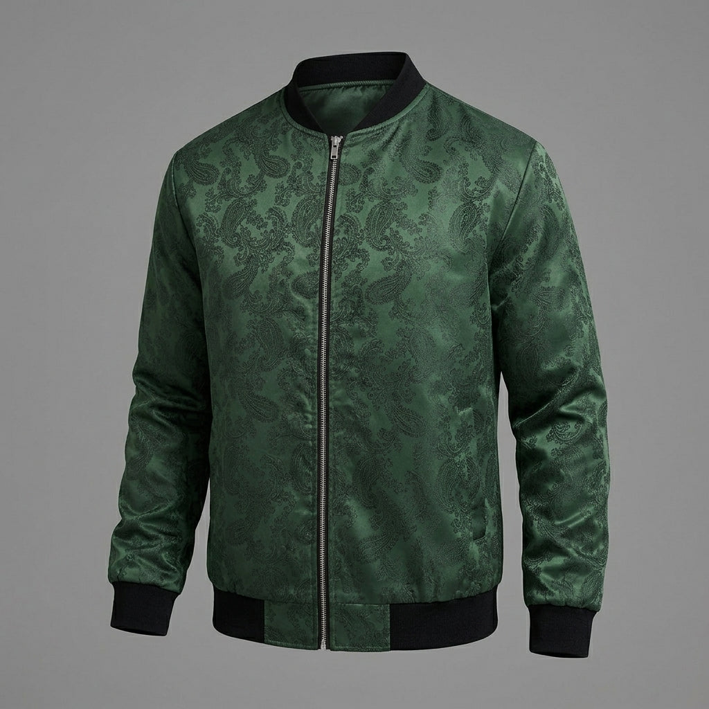 Men's Lightweight Bomber Jacket Long Sleeve Zip Up Windbreaker