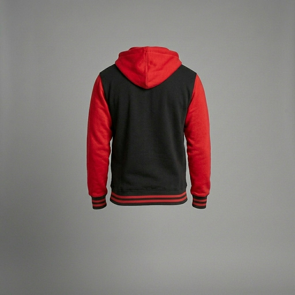 Men’s Hoodie Varsity Jacket – Cotton Baseball Letterman jacket