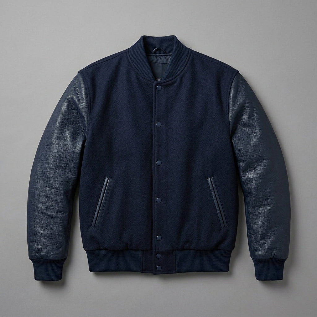 Men’s Letterman Varsity Bomber Jacket – Classic Style