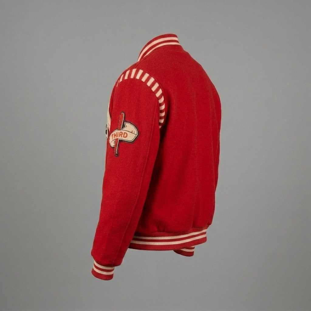 Men’s Vintage Red Wool Cardinals Varsity Jacket – Classic Letterman Bomber Style