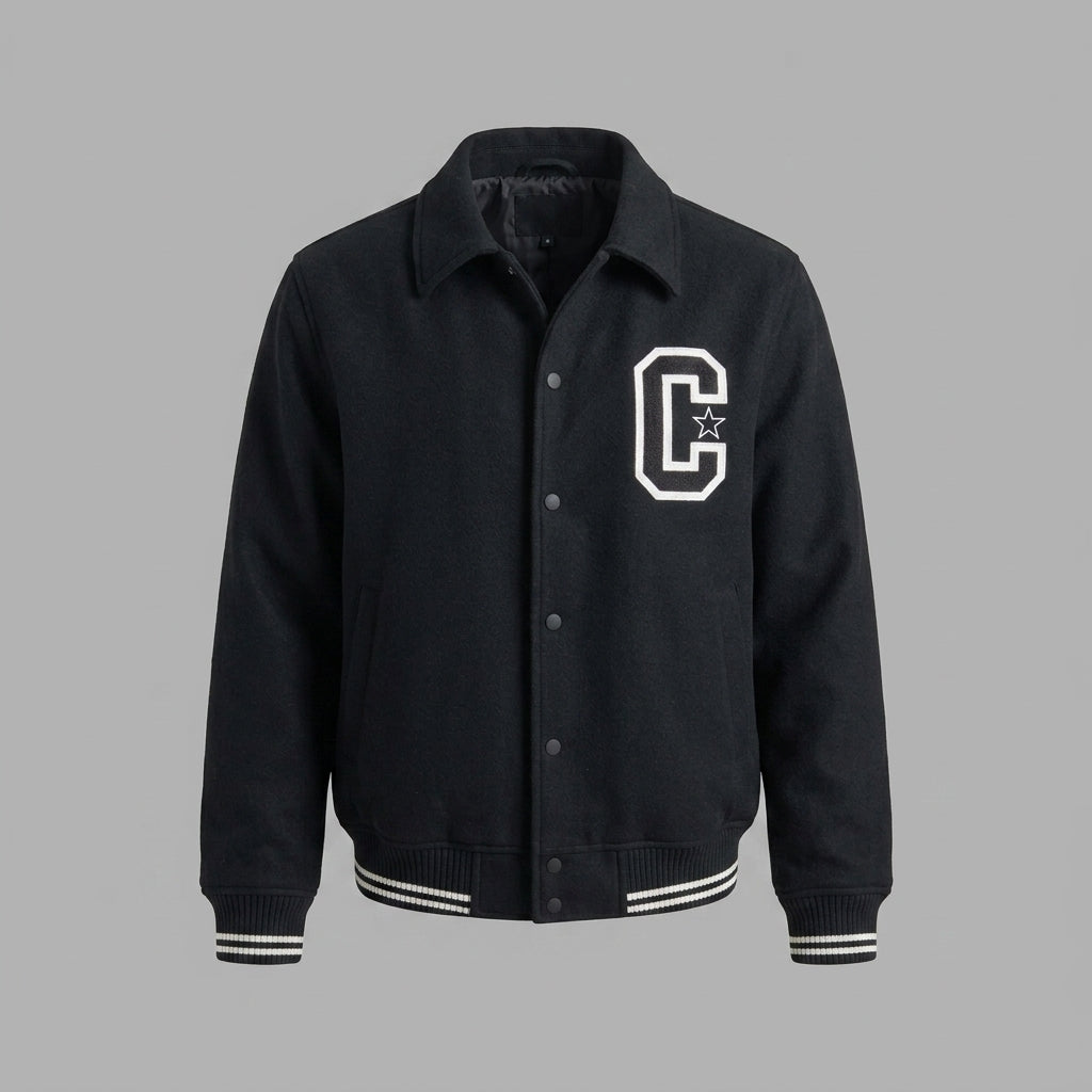 Men’s Retro Varsity Jacket – Classic Letterman Bomber Style