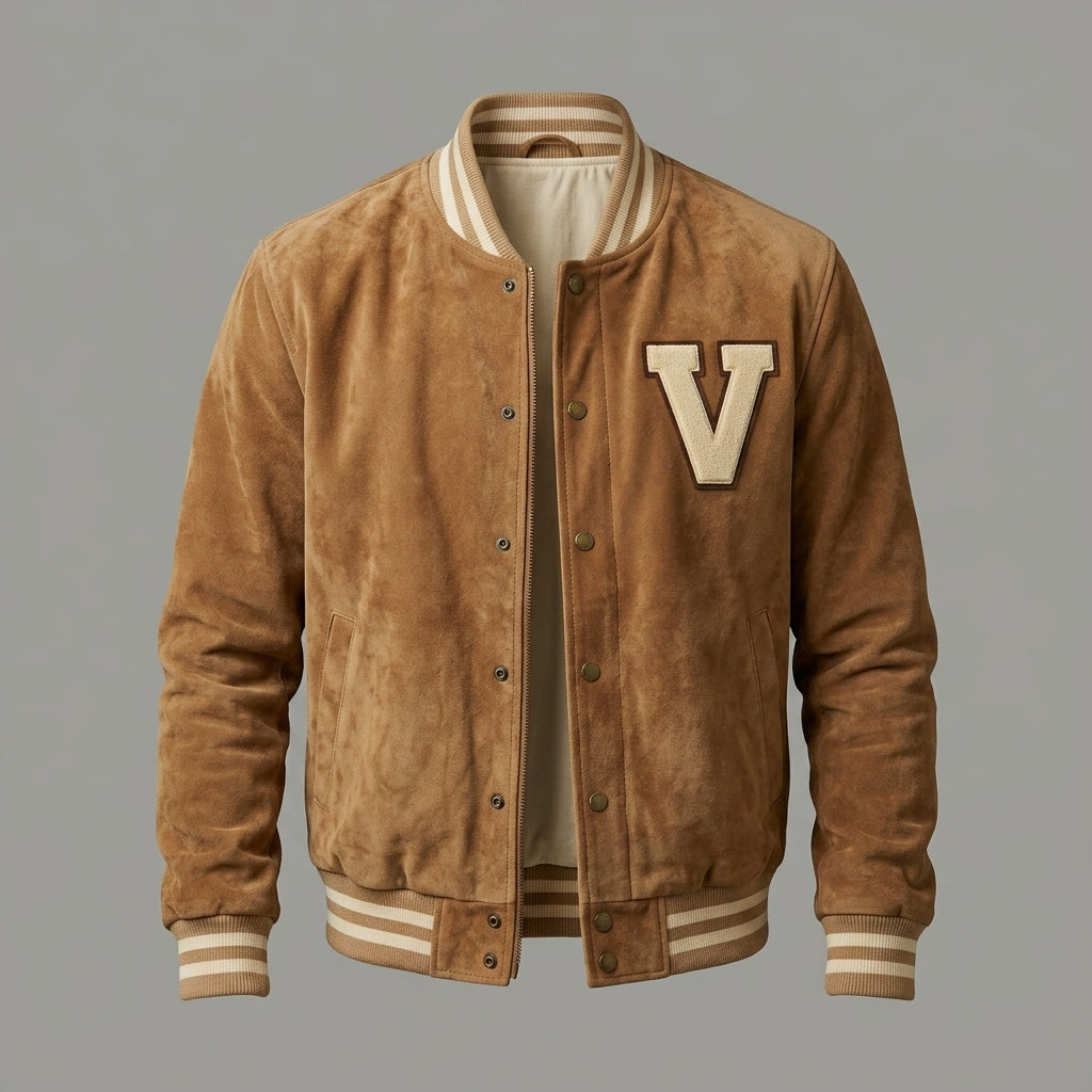 Men’s Casual Bomber Jacket – Lightweight Vintage Streetwear Style
