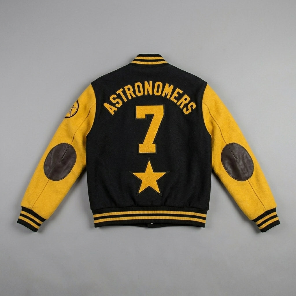 Men’s Winter Varsity Jacket – Wool Body Canvas Sleeves Breathable Letterman Style