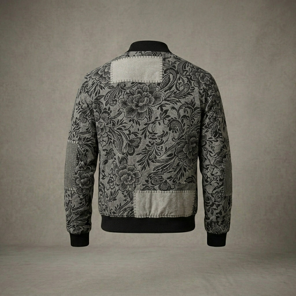 Men’s Heated Wool Bomber Jacket – Winter Warm Motorcycle Varsity Jacket