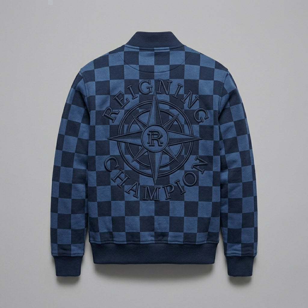 Men’s Blue Varsity Jacket – Classic Letterman Streetwear Style