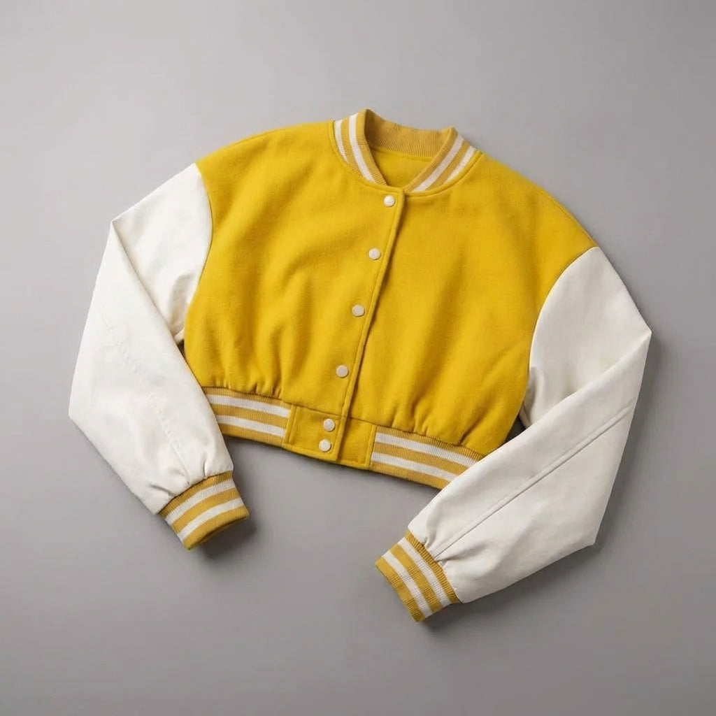 Yellow & White Elite Women’s Varsity Jacket