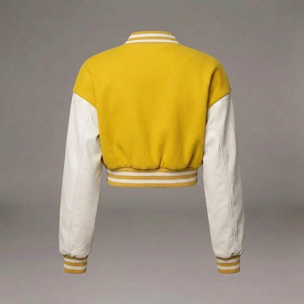 Yellow & White Elite Women’s Varsity Jacket