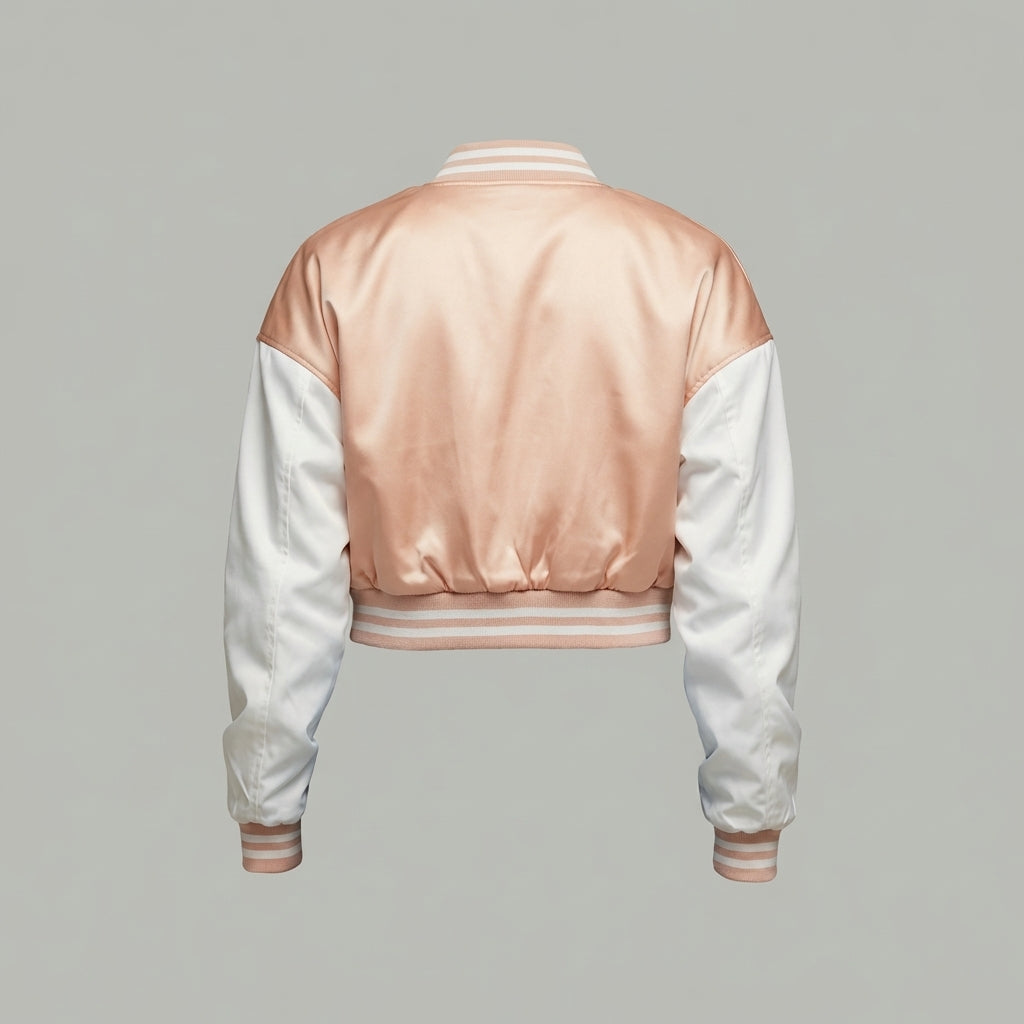 Pink & White Women’s Varsity Jacket