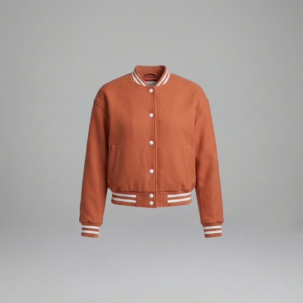 Orange Fusion Women’s Varsity Jacket