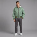Men’s Double Layer Waffle Hoodie Varsity Jacket – Custom DTG Printed Bomber