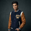 Men’s Cognac Monogram Varsity Bomber Jacket – Streetwear College