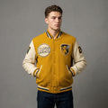 Men’s Custom Yellow Varsity Jacket – Personalized College Letterman