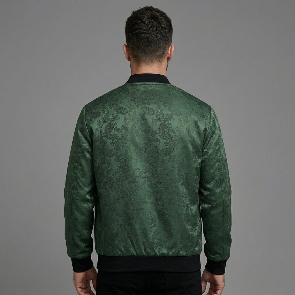 Men's Lightweight Bomber Jacket Long Sleeve Zip Up Windbreaker