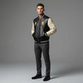 Men’s Genuine Leather Varsity Jacket – Custom Logo Letterman