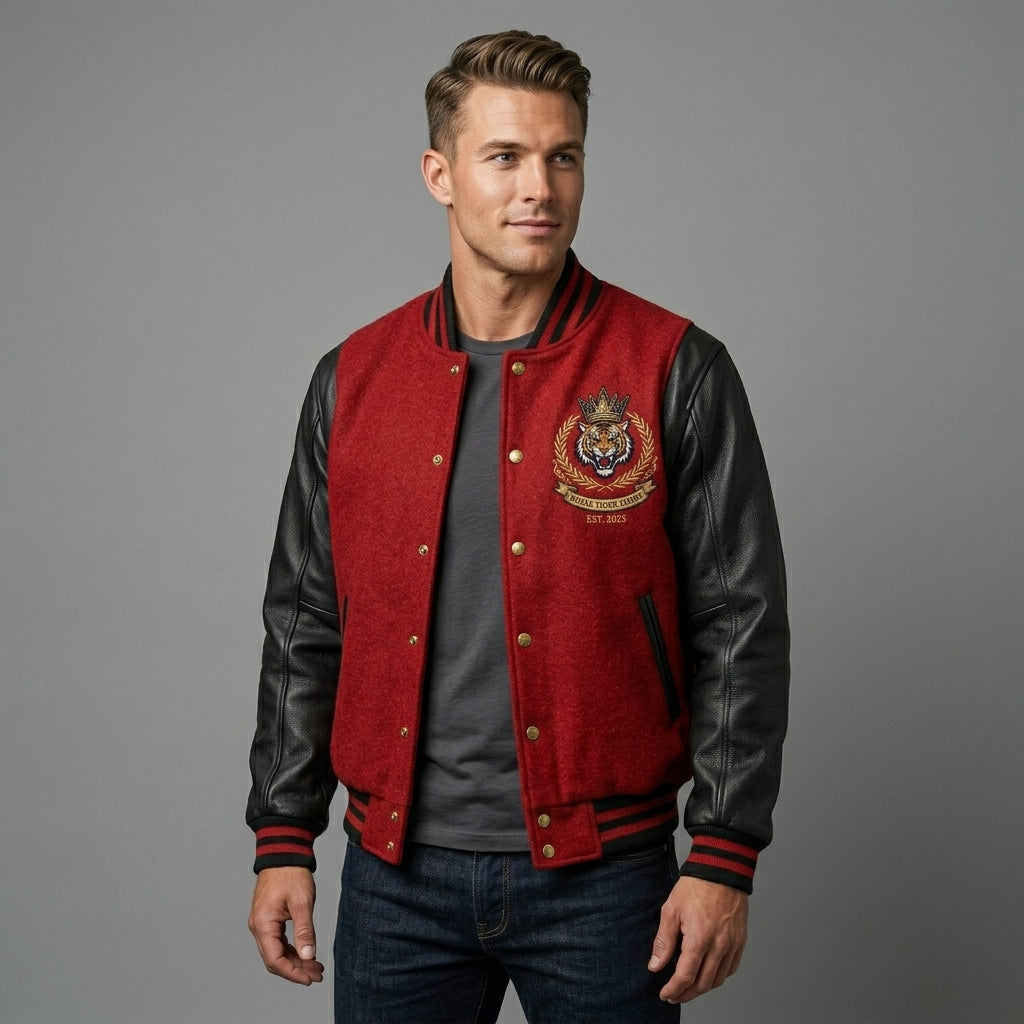 Men’s Retro Wool Varsity Letterman Jacket – College Streetwear