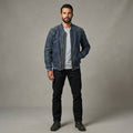 Men’s Suede Bomber Jacket – Lightweight Full Zip Vintage Varsity Style