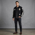 Men’s Custom Embroidery Bones Varsity Jacket – High Quality Wool Letterman Style