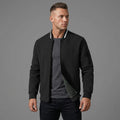 Men’s Black Lightweight Varsity Jacket – Casual Bomber Coat