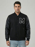 Men’s Black Varsity Jacket – Classic Letterman Streetwear