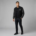 Men’s Black Wool Bomber Varsity Jacket – Classic Letterman Style