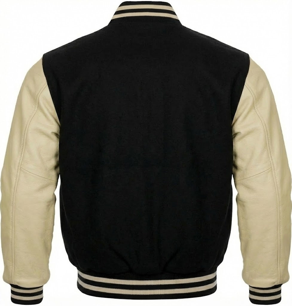 Men’s Classic Wool Leather Varsity Jacket