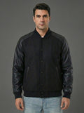 Men’s Lightweight Varsity Bomber Jacket – Casual Streetwear Coat