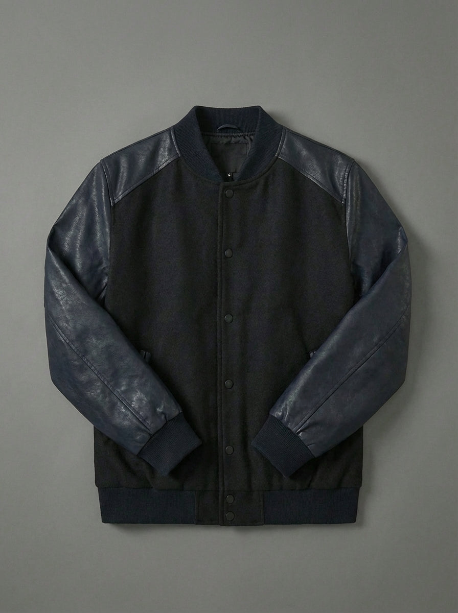 Men’s Lightweight Varsity Bomber Jacket – Casual Streetwear Coat