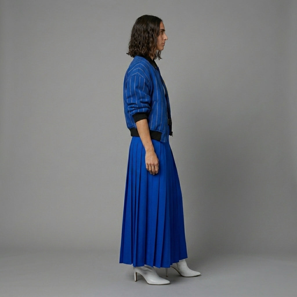 Midnight Blue Bold Women’s Varsity Jacket