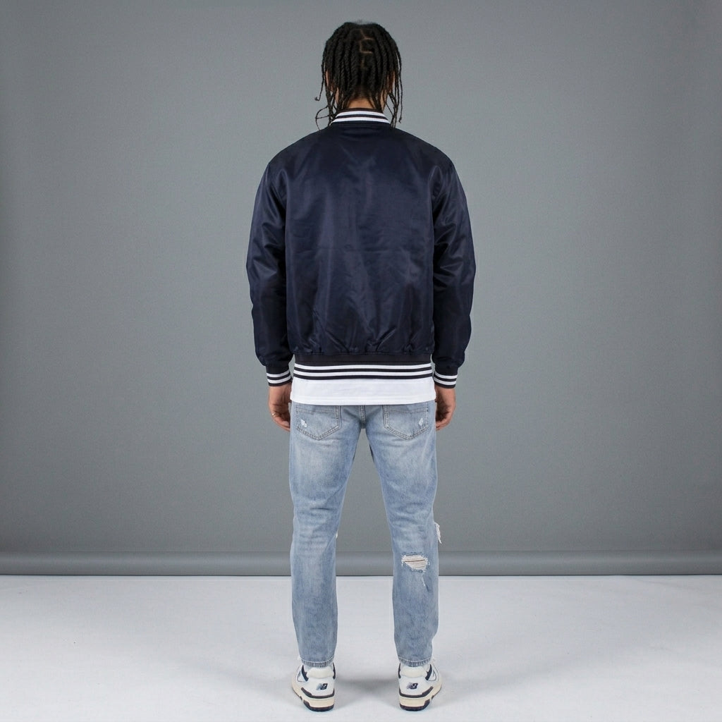 Midnight Navy Bomber Jacket – Athletic Fit Streetwear Outerwear