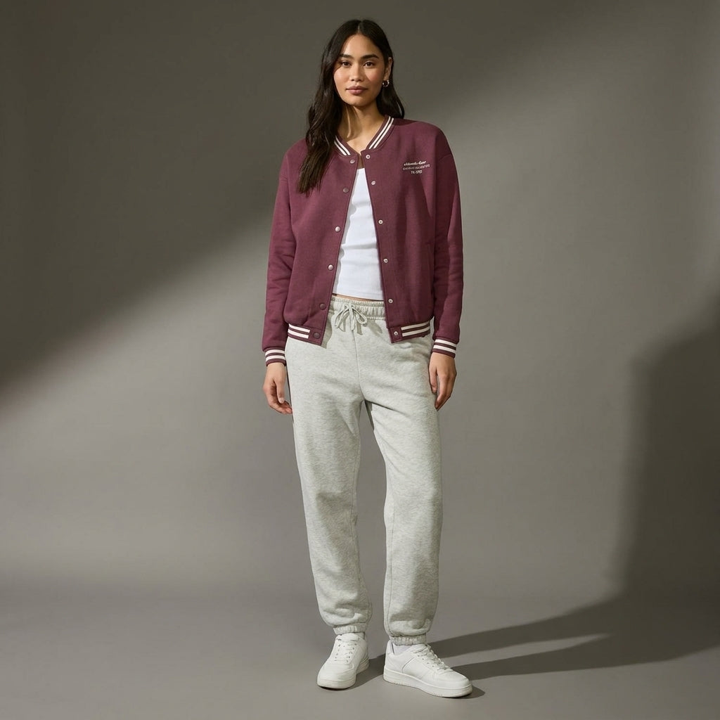 Midnight Royal Purple Women’s Varsity Jacket